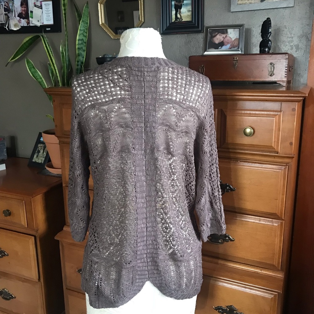 Bronze Lace Cardigan Size Small - Picture 3 of 8